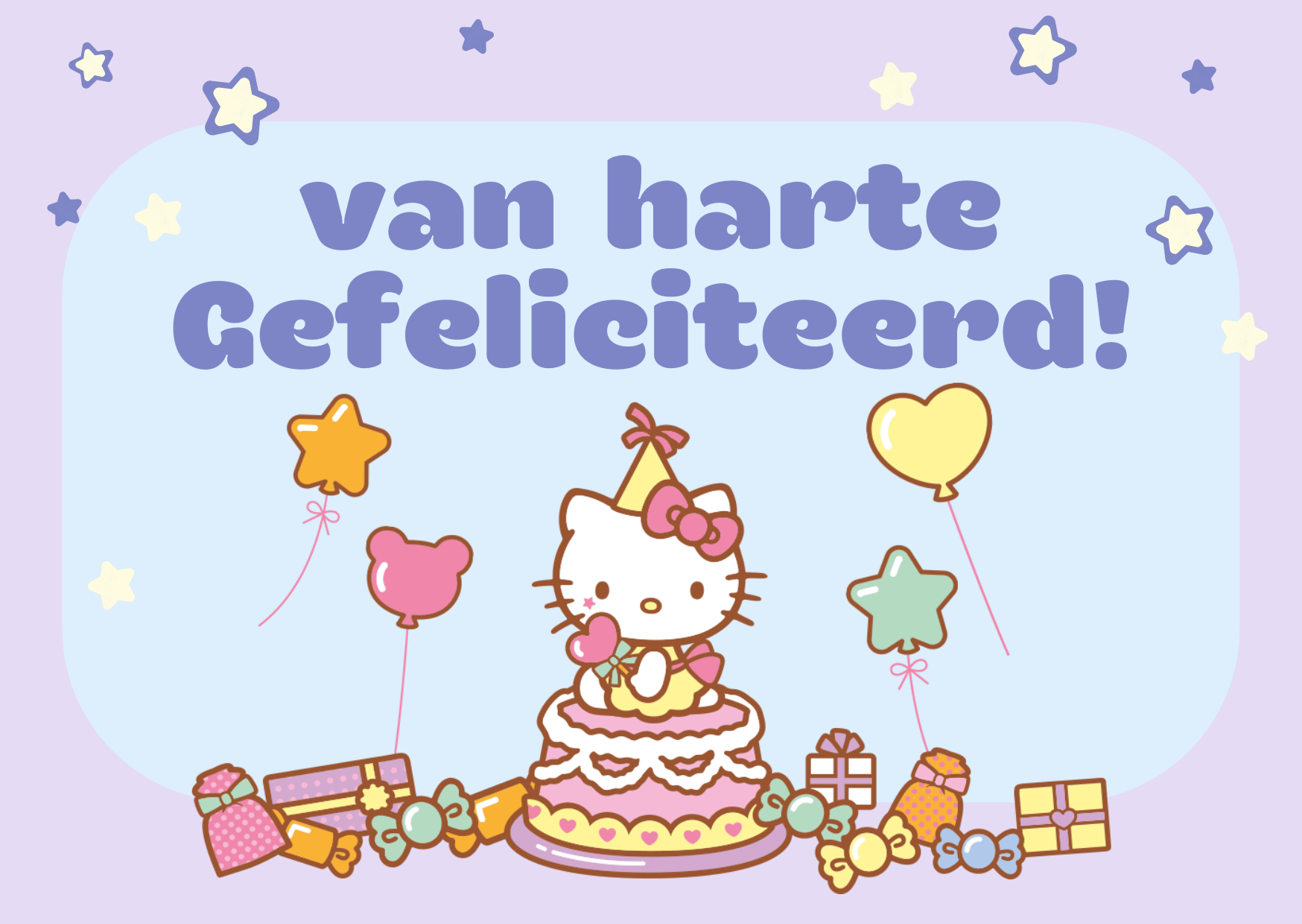 Sanrio - Hello Kitty Verjaardagskaart - Digitale Download